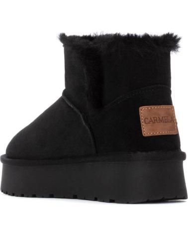 BOTA CURTA DE PLATAFORMA CARMELA 162633 PRETA NEGRO