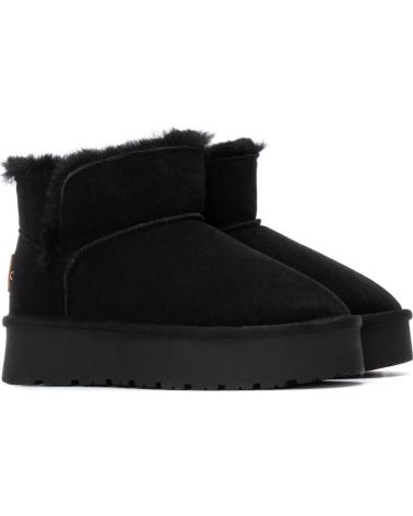 BOTA CURTA DE PLATAFORMA CARMELA 162633 PRETA NEGRO