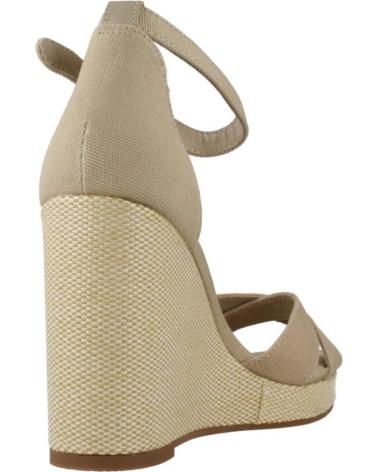 TOMMY HILFIGER FLAG HIGH WEDGE ESPADRILLE PLATFORM SANDALS BROWN ACC