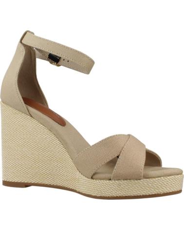 TOMMY HILFIGER FLAG HIGH WEDGE ESPADRILLE PLATFORM SANDALS BROWN ACC