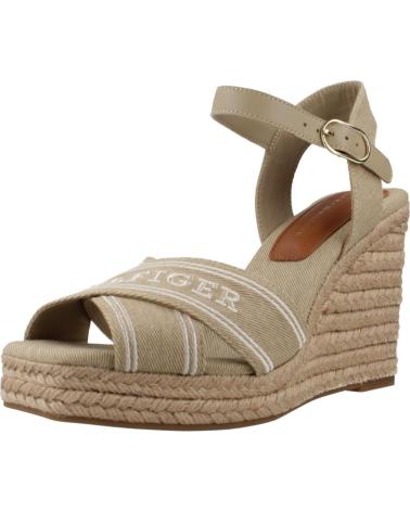 TOMMY HILFIGER SANDALIAS MUJER MODELO FW0FW08668 COLOR MARRON CLARO ACC