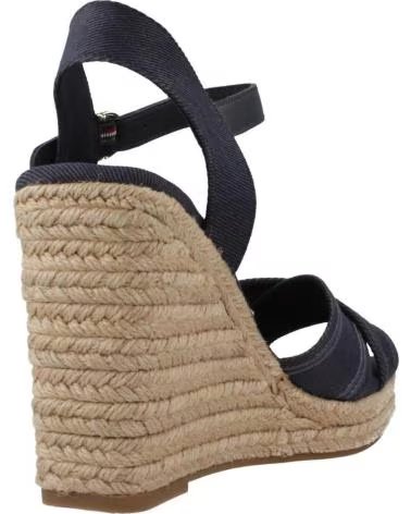SANDALI CON ZEPPA TOMMY HILFIGER FW0FW08668 IN CORDA - BLU NAVY MARINO