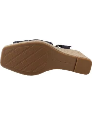 SANDALI CON ZEPPA TOMMY HILFIGER FW0FW08668 IN CORDA - BLU NAVY MARINO