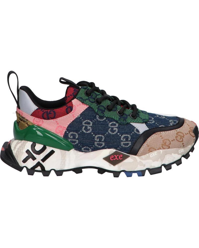 EXE 134-101 TEXTIL SNEAKER BLAU GRÜN TEXTIL BLUE GREEN