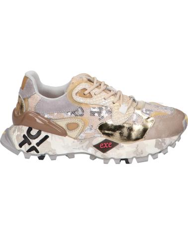 EXE 134-10 LEDER TAUPE GOLD SNEAKER LEATHER TAUPE GOLD