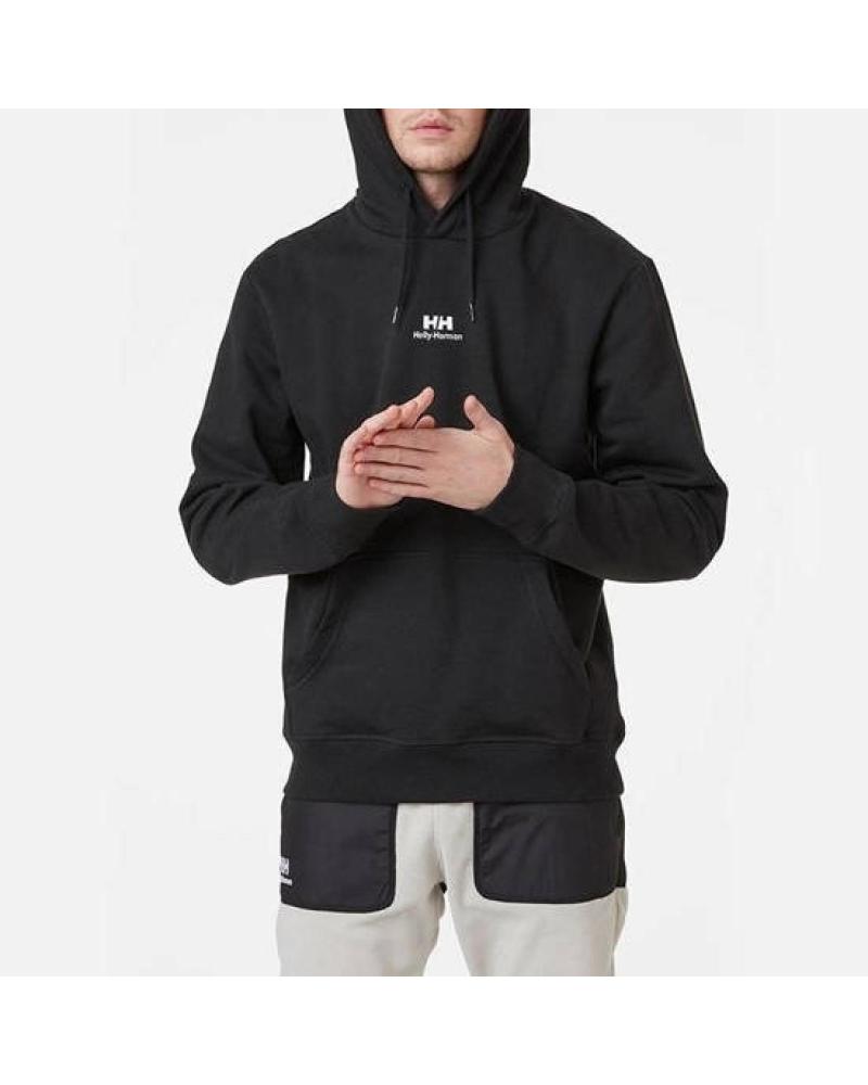FELPA CON CAPPUCCIO HELLY HANSEN 53582 NERA NEGRO