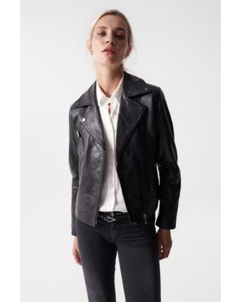 VESTE BIKER NOIRE SALSA MODÈLE 21005556 NEGRO