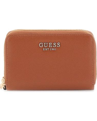 GUESS CARTEIRA SWBG7898164 MARROM COM LOGOTIPO FRONTAL E ZÍPER MARRóN