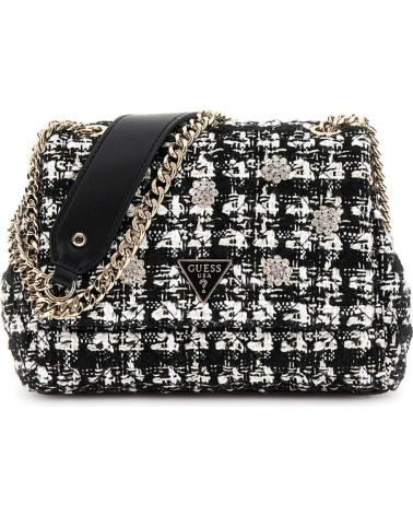 MALA TIRACOLO TWEED GUESS HWBT8679210 PRETO NEGRO