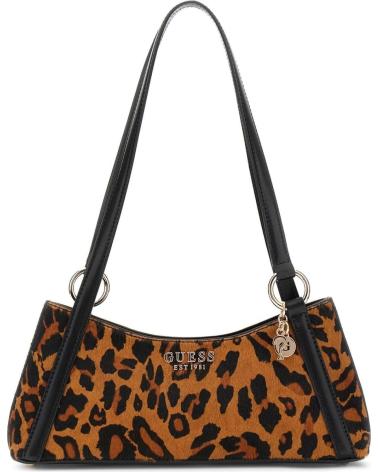 MALA A TIRACOLO GUESS HWLO7529180 COM ESTAMPA LEOPARDO VARIOS COLORES