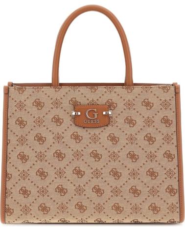 GUESS MALA DE MÃO HWJP9654220 MARROM COM MONOGRAM MARRóN