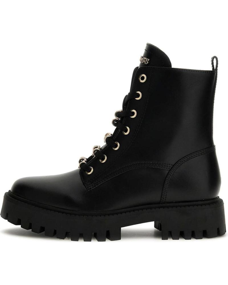 BOTÍN GUESS FLTFNAELE10 NEGRO CON CORDONES NEGRO