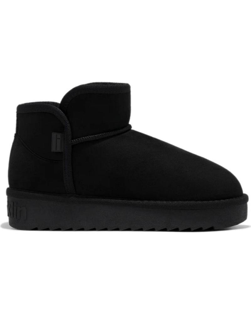 BOTINS RASOS D. FRANKLIN DFSH370021 EM COURO PRETO NEGRO