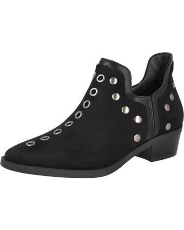 STIVALETTI L&R SHOES NERI CON BORCHIE B5801 NEGRO