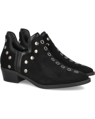 STIVALETTI L&R SHOES NERI CON BORCHIE B5801 NEGRO