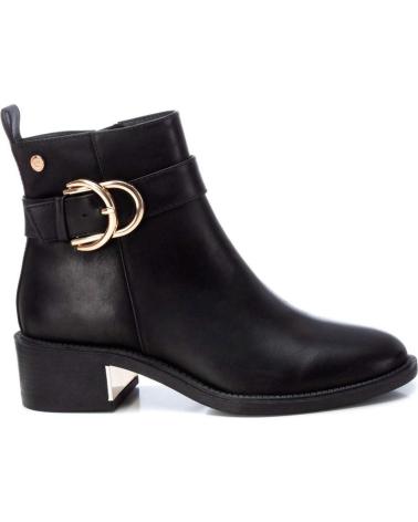 DAMEN STIEFELETTE XTI 143103 SCHWARZ MIT GOLDENER SCHNALLE NEGRO