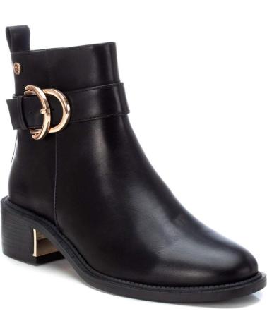 DAMEN STIEFELETTE XTI 143103 SCHWARZ MIT GOLDENER SCHNALLE NEGRO