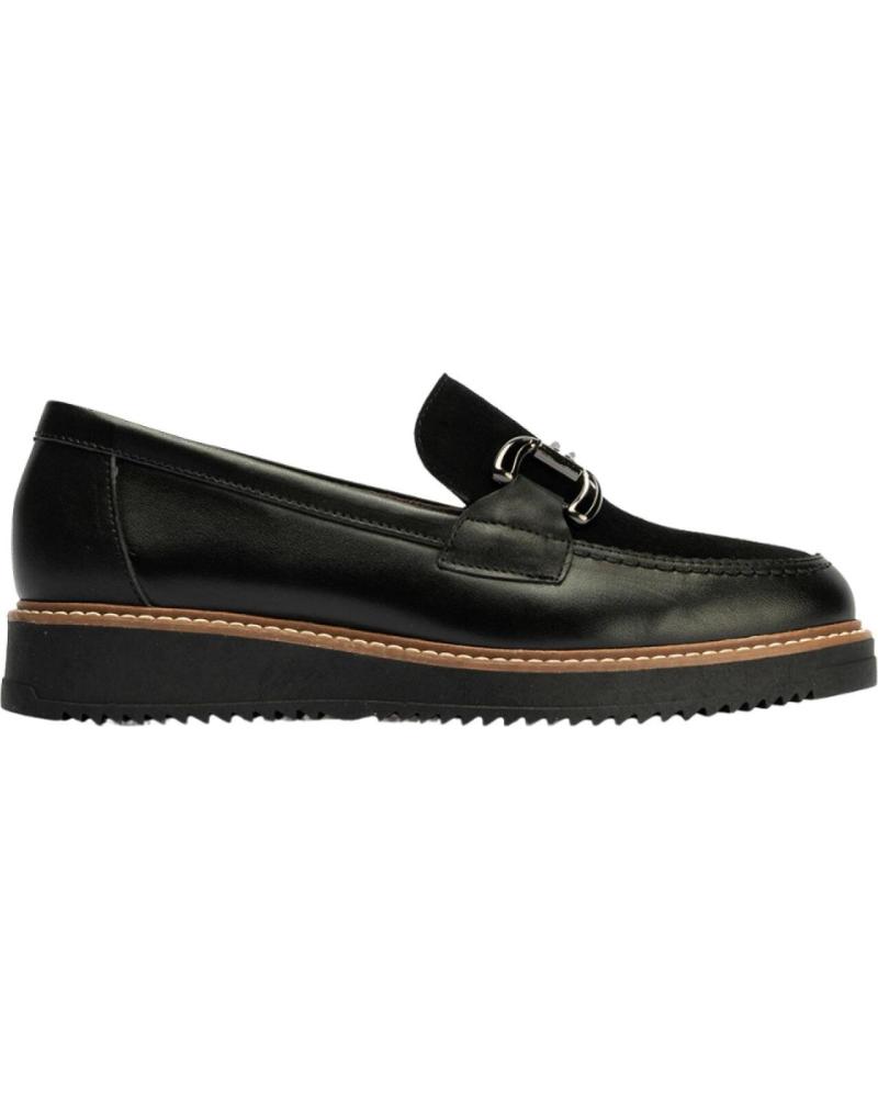 PITILLOS MOCASÍN ANTE NEGRO COMBINADO NEGRO