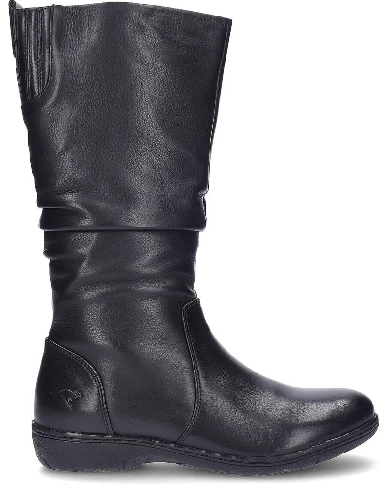 KANGAROOS BOTTES PLATES 887 AVEC FERMETURE ÉCLAIR - NOIR NEGRO