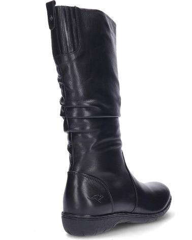 KANGAROOS BOTTES PLATES 887 AVEC FERMETURE ÉCLAIR - NOIR NEGRO