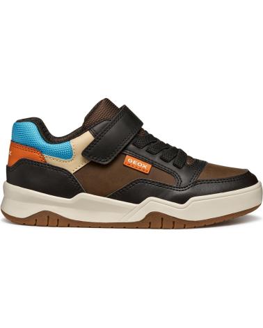ZAPATILLAS CASUAL GEOX J367RE MARRÓN/AZUL CLARO BROWNLIGHTBLUE