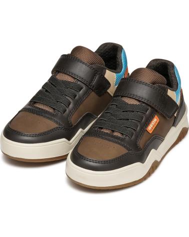 ZAPATILLAS CASUAL GEOX J367RE MARRÓN/AZUL CLARO BROWNLIGHTBLUE