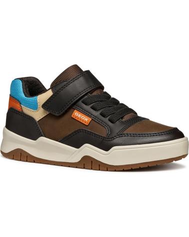 ZAPATILLAS CASUAL GEOX J367RE MARRÓN/AZUL CLARO BROWNLIGHTBLUE