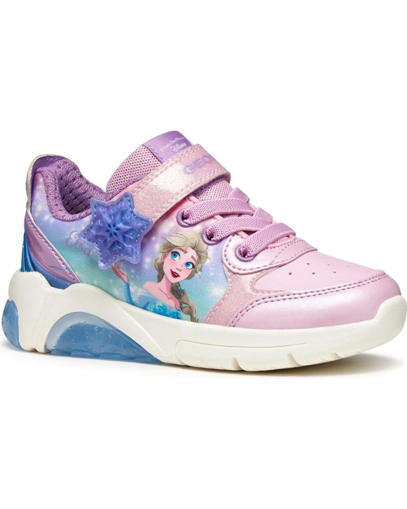 ZAPATILLAS GEOX J56M4E FADINLIGHT JUNIOR ROSA CON LUCES PINK