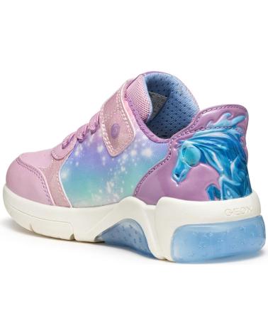 ZAPATILLAS GEOX J56M4E FADINLIGHT JUNIOR ROSA CON LUCES PINK