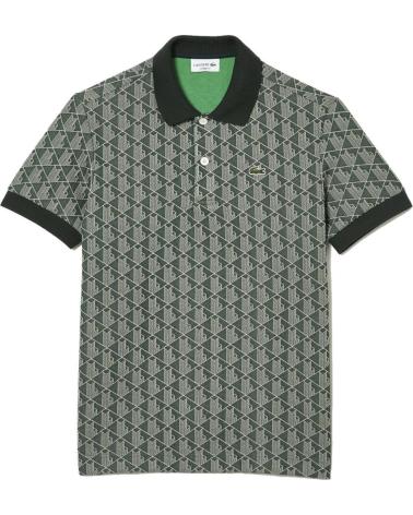 POLO LACOSTE CLASSIC FIT MONOGRAMME À COL CONTRASTANT NAN