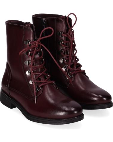 CHIKA10 BLOSSOM 34 MILITÄRSTIEFEL WEINROT MIT SCHNÜRSENKELN VINO-WINE
