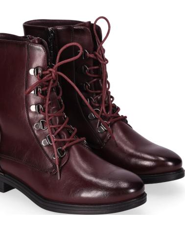 CHIKA10 BLOSSOM 34 MILITÄRSTIEFEL WEINROT MIT SCHNÜRSENKELN VINO-WINE