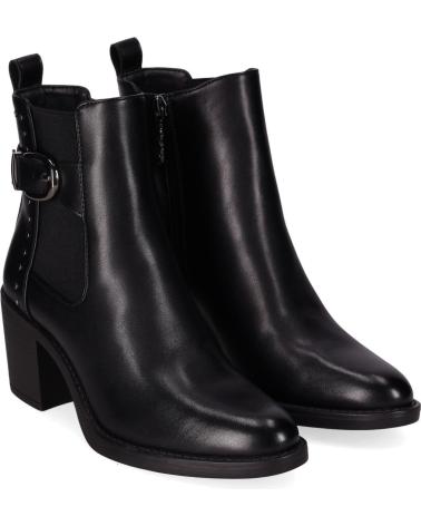 CHIKA10 STIEFELETTE NIHAL 01 SCHWARZ MIT MITTLEREM ABSATZ, SCHNALLE UND NIETEN NEGRO-BLACK