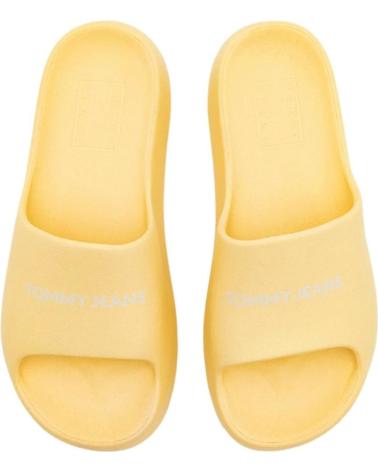 TOMMY JEANS CHANCLAS TOMMY JEANS CHUNKY FLATFORM SLIDE AMARILLO