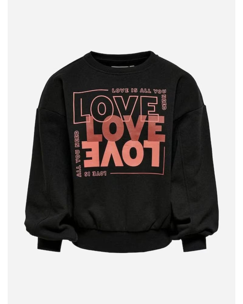 ONLY SUDADERA CON ESTAMPADO GRÁFICO "LOVE" 15243425 NEGRA NEGRO