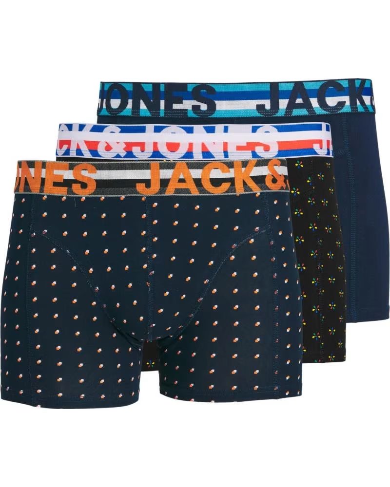 JACK AND JONES Pack De Calzoncillos JackJones 48161470644563 en negro para hombre AZUL