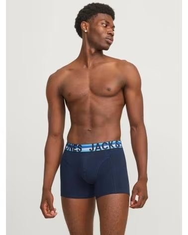JACK AND JONES Pack De Calzoncillos JackJones 48161470644563 en negro para hombre AZUL