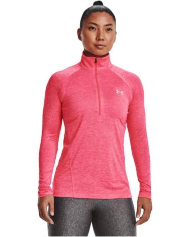 UNDER ARMOUR LONG SLEEVE HALF-ZIP RUNNING TOP 1320128 PINK ROSA