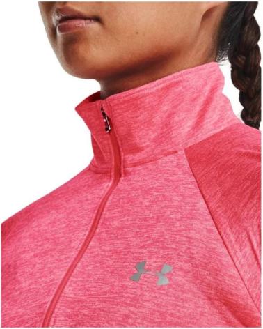 UNDER ARMOUR T-SHIRT DE RUNNING MANCHES LONGUES HALF-ZIP 1320128 ROSE ROSA