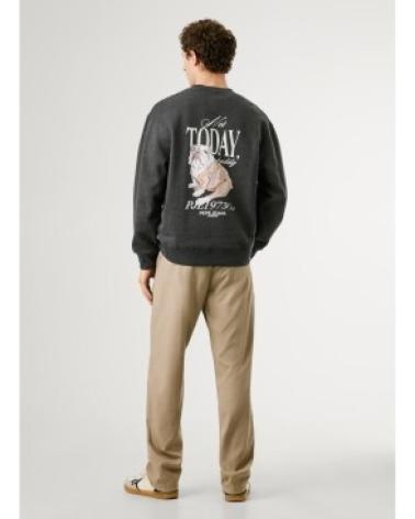 PEPE JEANS FELPA GIROCOLLO CON STAMPA POSTERIORE PM5800031 GRIGIO GRIS