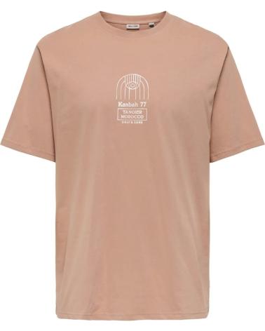 T-SHIRT À MANCHES COURTES ONLY SONS 22035267 CORAIL IMPRIMÉ VARIOS COLORES