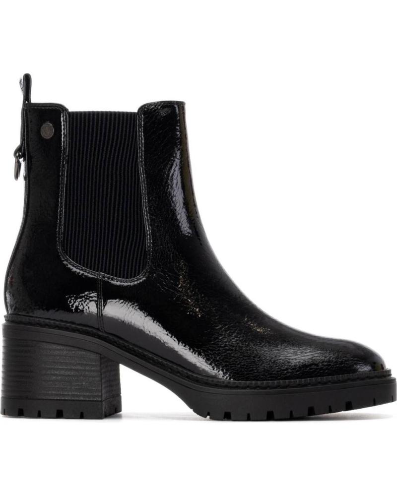 BOTTINE CHELSEA XTI 144277 NOIR EFFET VERNIS AVEC SEMELLE CRANTÉE NEGRO
