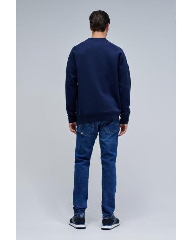 FELPA SALSA BLU CON LOGO RICAMATO - MODELLO 21010283 AZUL