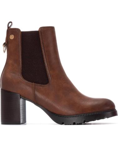 BOTINES CHELSEA XTI 144299 CAMEL CON ELÁSTICOS LATERALES Y TACÓN BLOQUE CAMEL