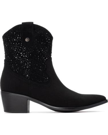 BOTÍN COWBOY XTI 144309 NEGRO CON DETALLES GLITTER NEGRO