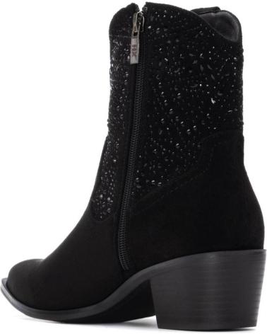 BOTTINE COWBOY XTI 144309 NOIRE AVEC DÉTAILS PAILLETÉS NEGRO