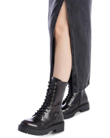 STIVALI MILITARI BIKER XTI 144388 BORDEAUX CON LACCI ROJO