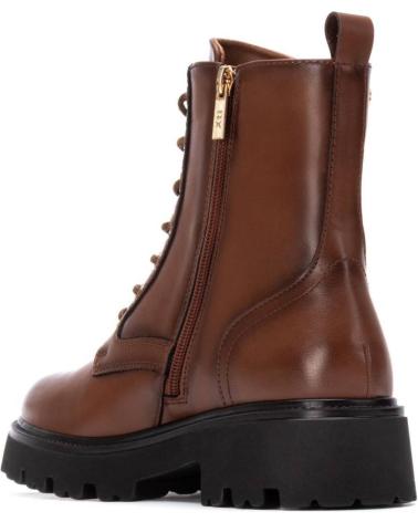 STIVALI MILITARI XTI 144428 CAMEL CON LACCI E CERNIERA CAMEL