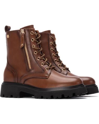 STIVALI MILITARI XTI 144428 CAMEL CON LACCI E CERNIERA CAMEL