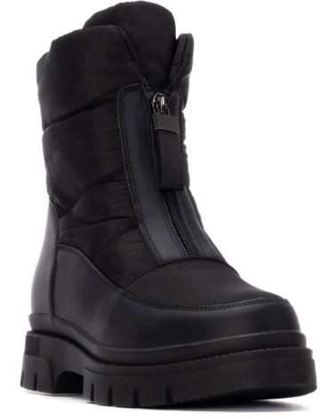 XTI 144449 BLACK FLAT BOOTS WITH FRONT ZIPPER NEGRO